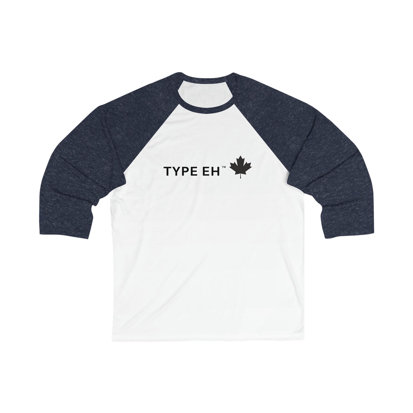 Grey White Eh 3\4 Sleeve Baseball Tee Type Eh Shop