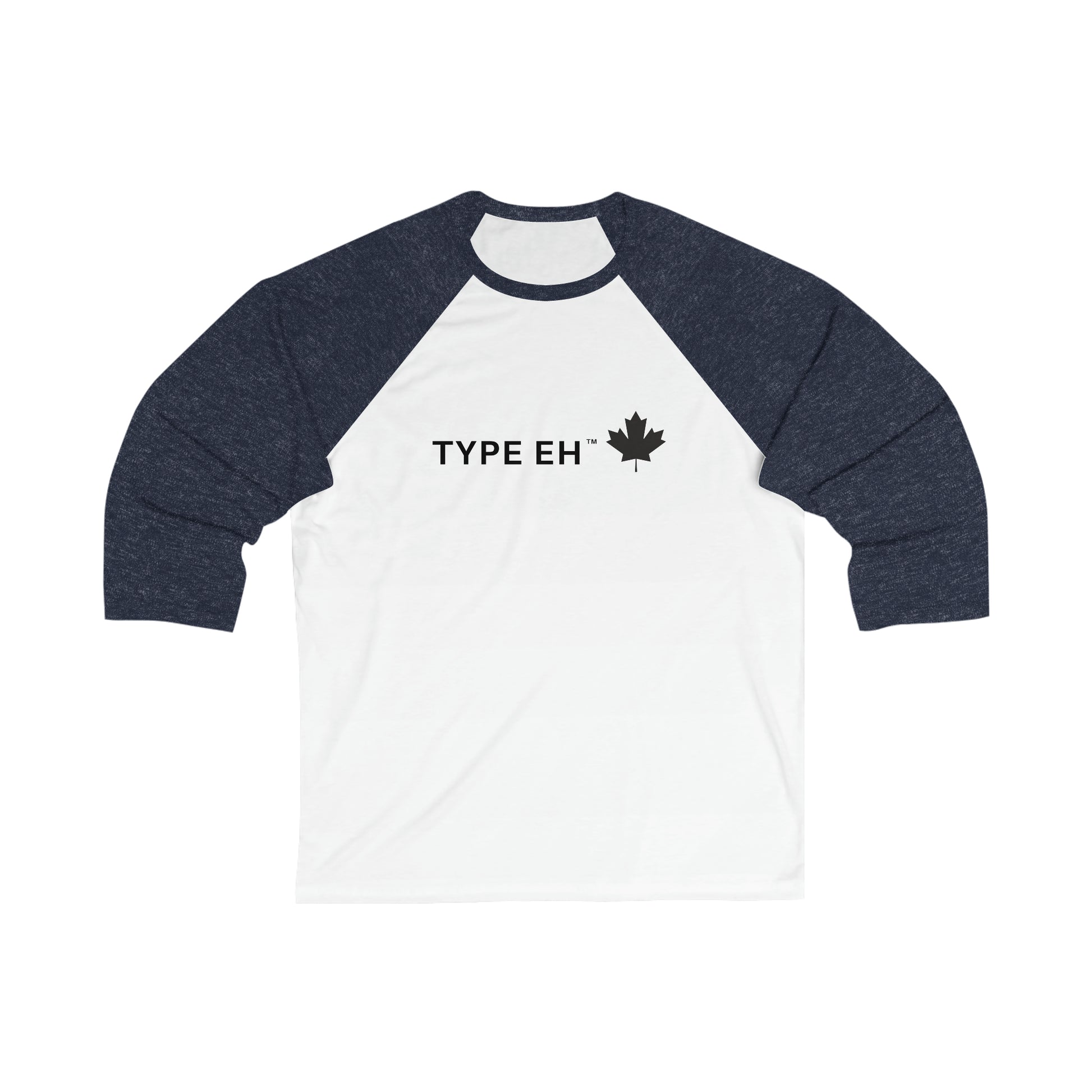 Grey White Eh 3\4 Sleeve Baseball Tee Type Eh Shop
