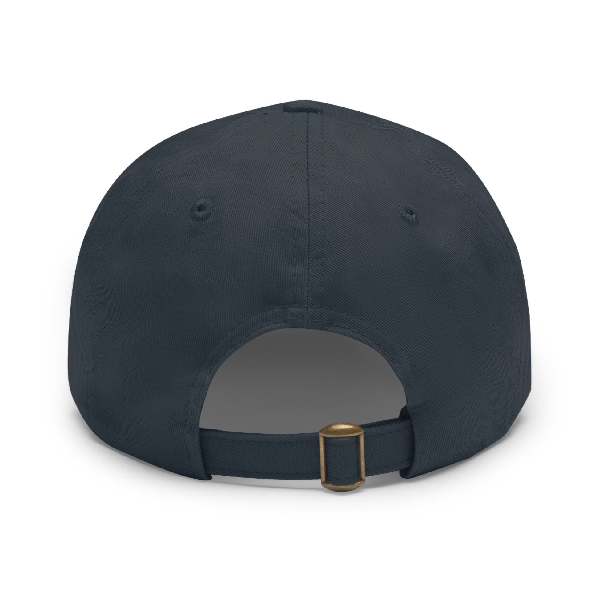 Black Grey Eh Dad Hat with Leather Patch (Rectangle) Type Eh Shop