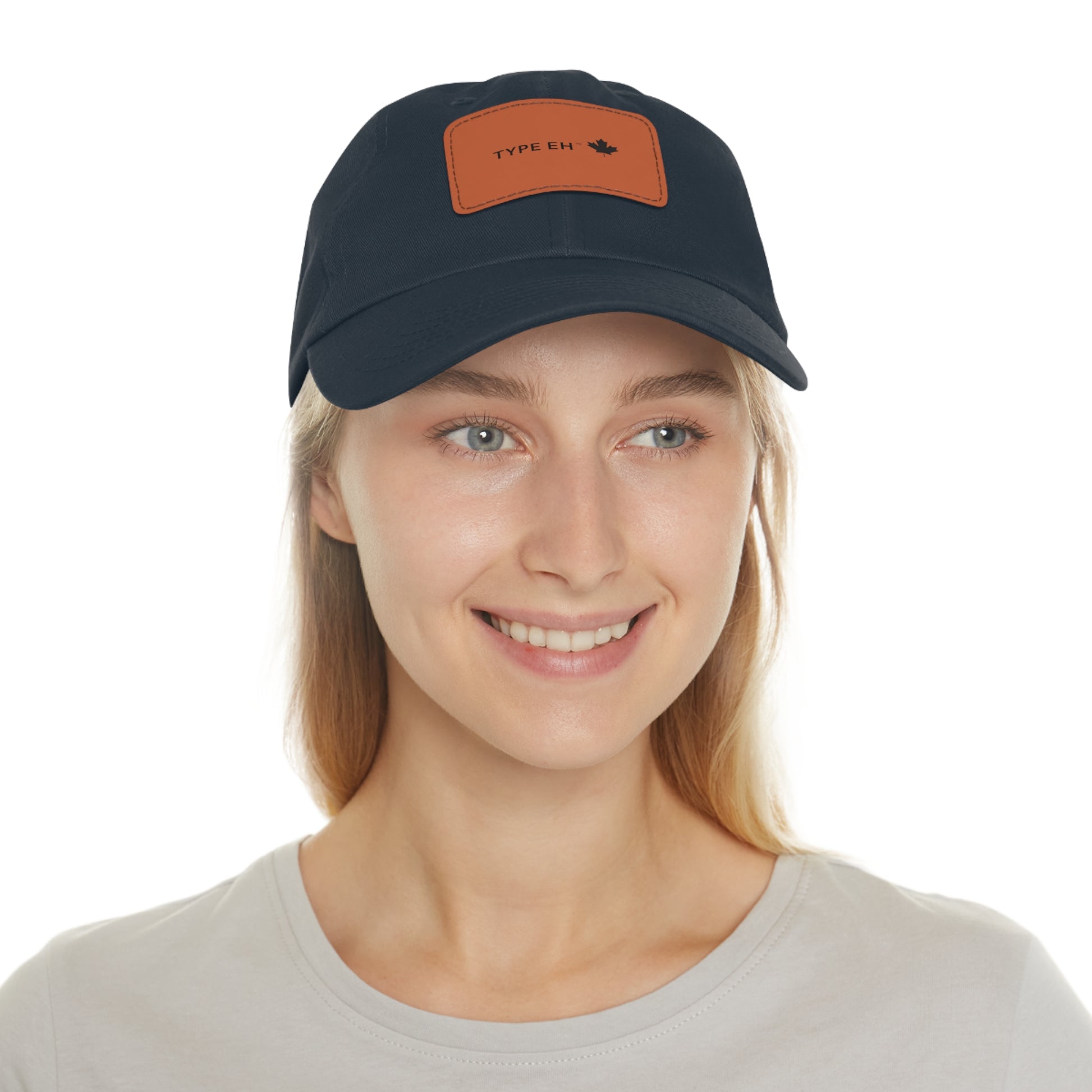 Eh Dad Hat with Leather Patch (Rectangle) Type Eh Shop