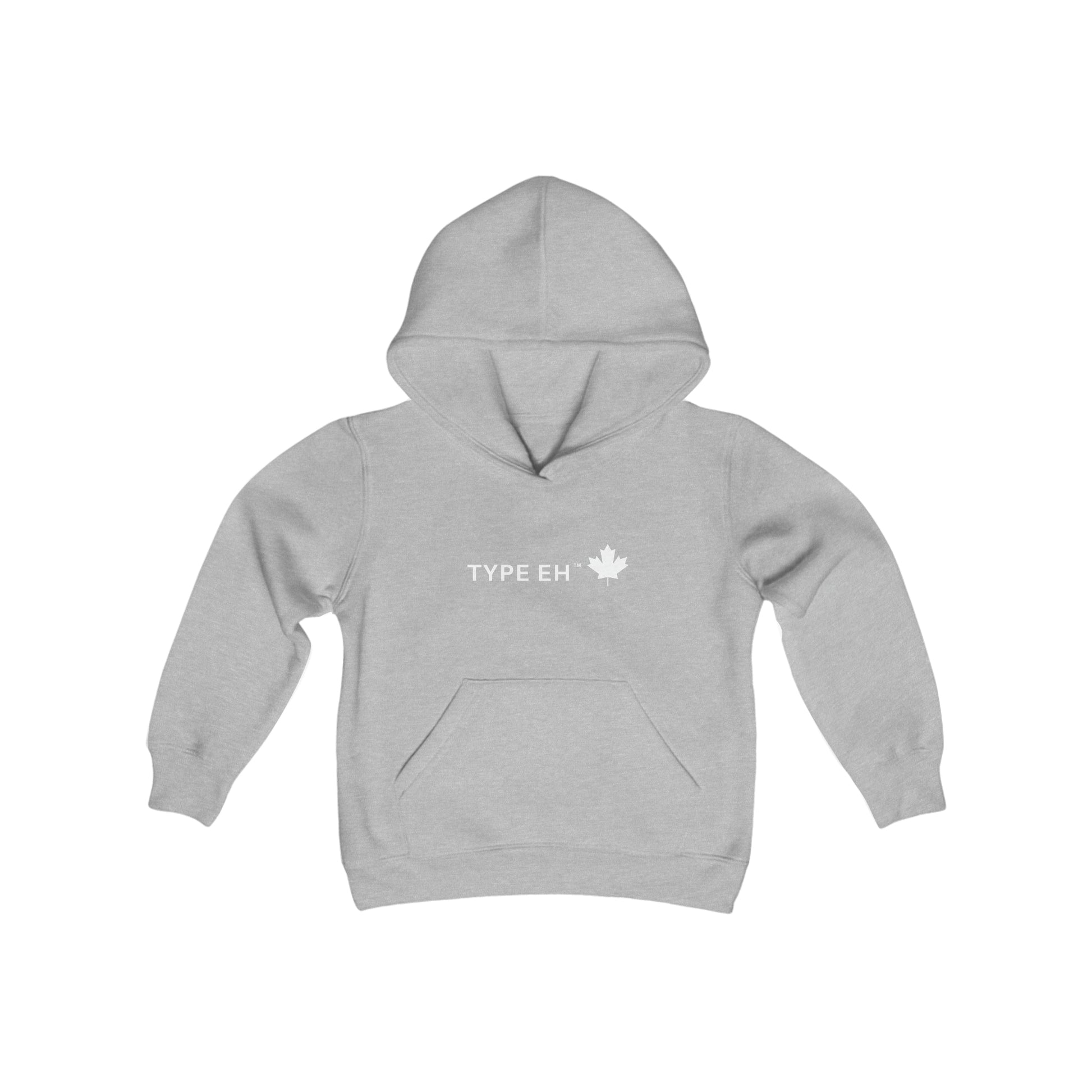 Grey Type Eh Shop Youth Heavy Blend Hooded Sweatshirt