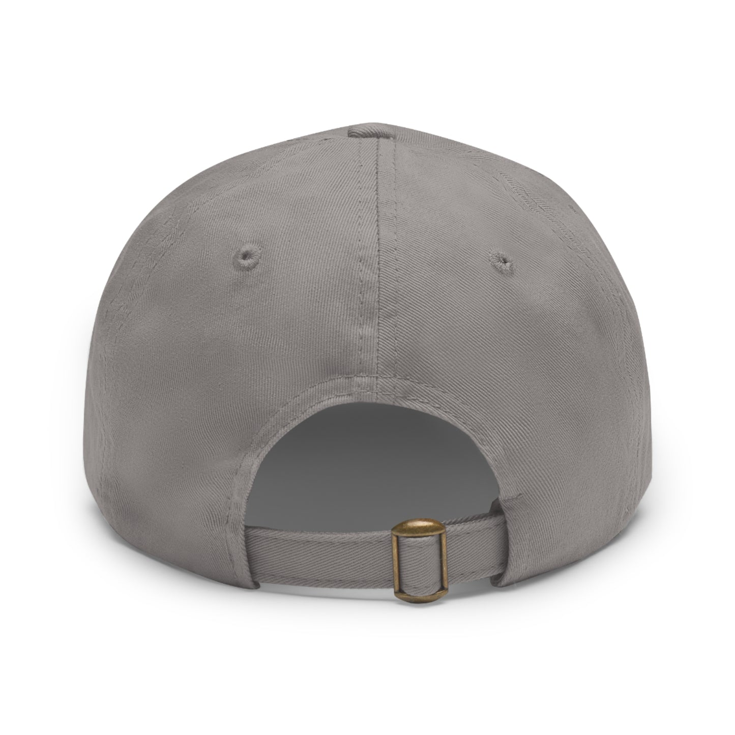 Grey Pink Eh Dad Hat with Leather Patch (Rectangle) Type Eh Shop