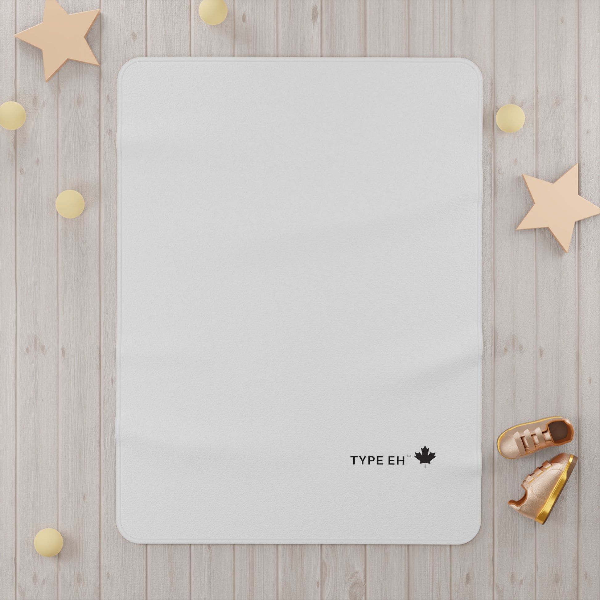 White Type Eh Shop Toddler Blanket