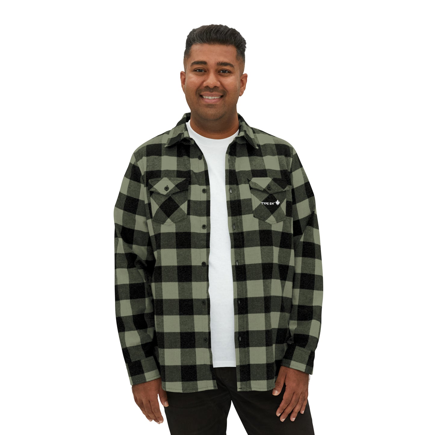 Green Type Eh Shop Unisex Flannel Shirt