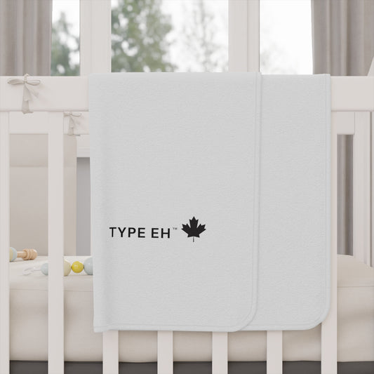 White Type Eh Shop Toddler Blanket