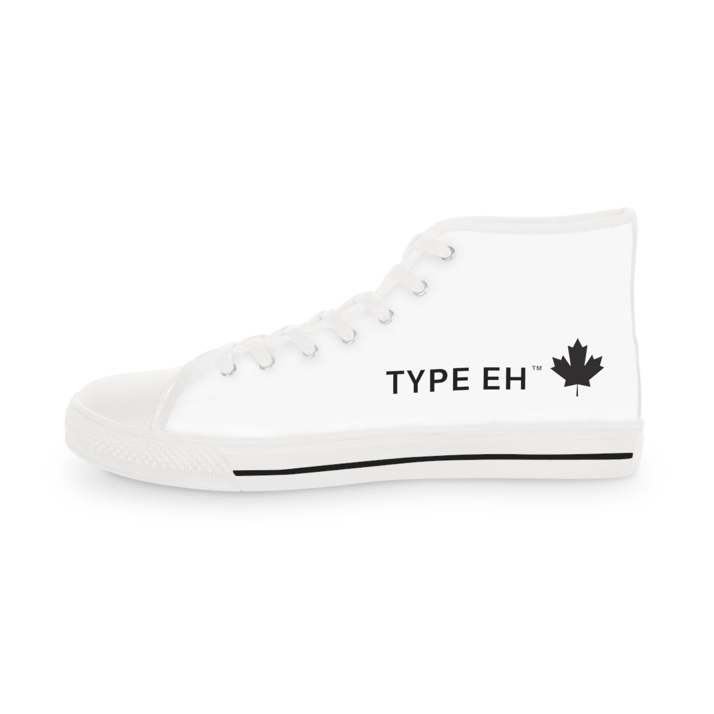 White Type Eh Shop Men's High Top Sneakers Eh