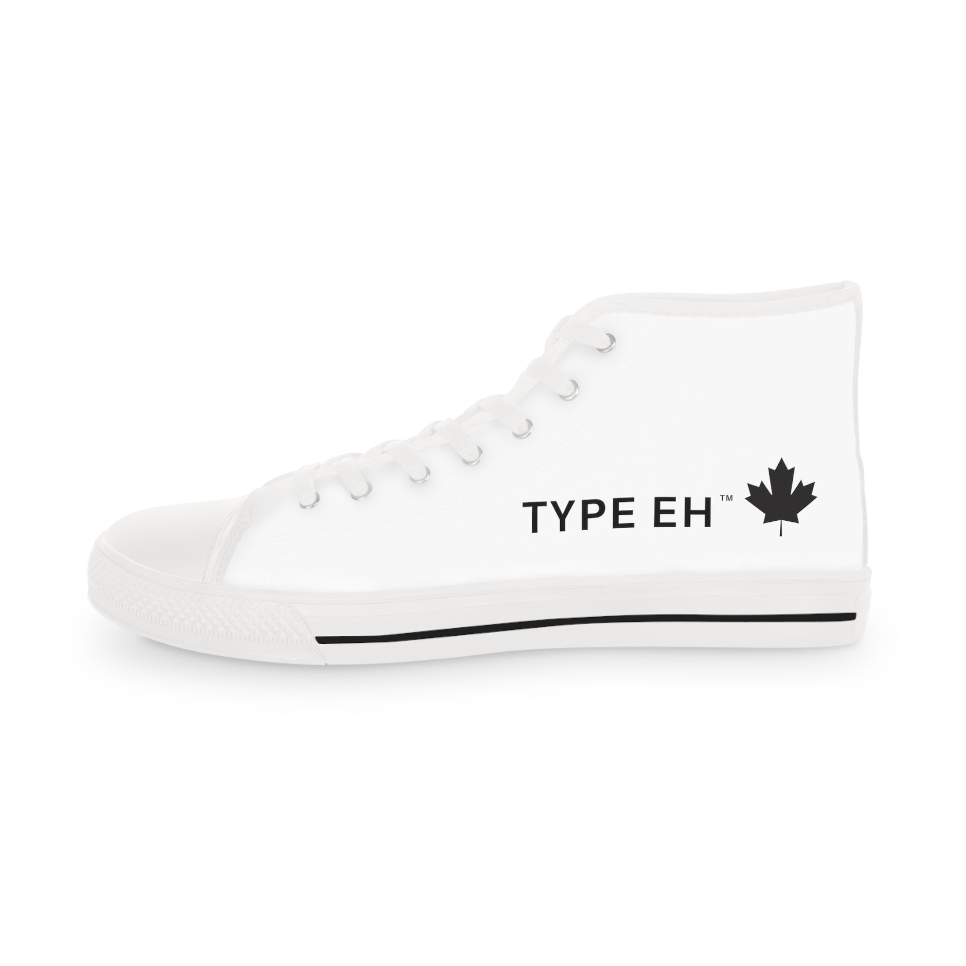 White Type Eh Shop Men's High Top Sneakers Eh