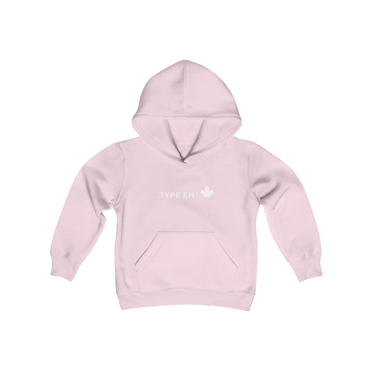 Pink Type Eh Shop Youth Heavy Blend Hooded Sweatshirt