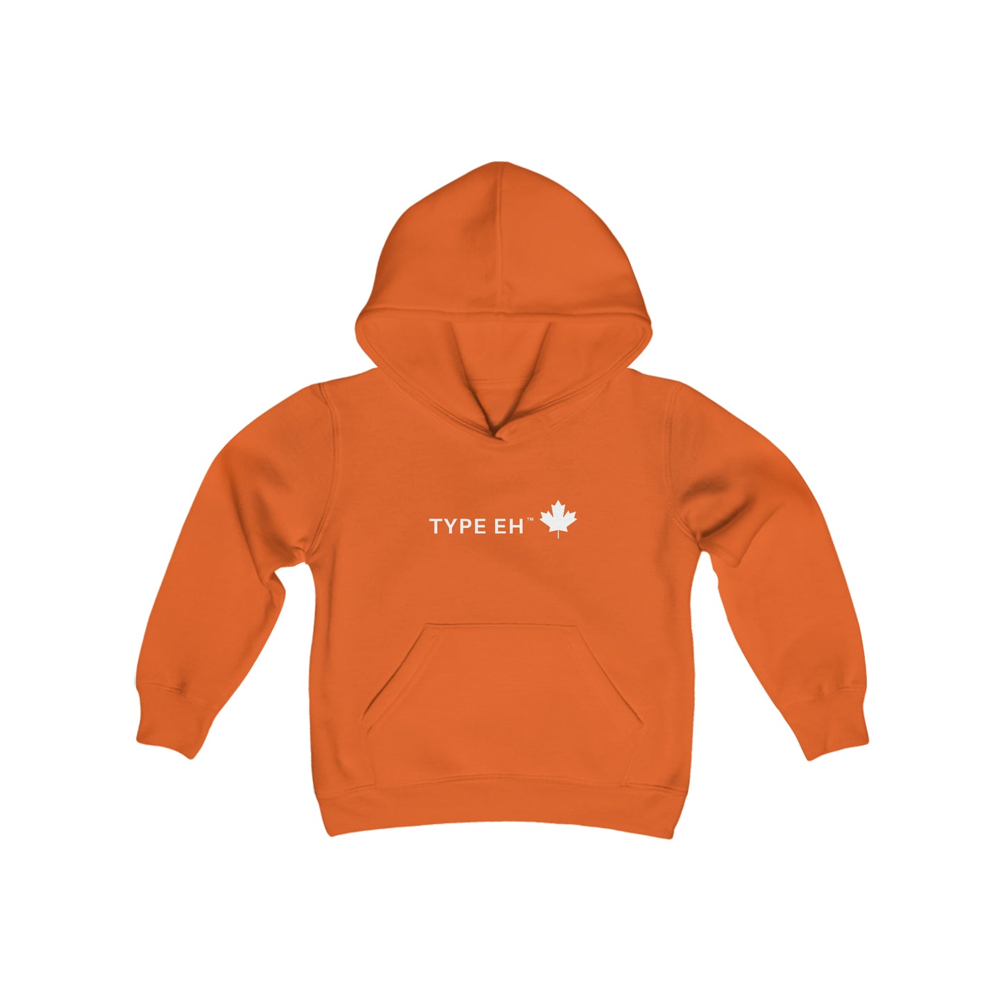 Orange Type Eh Shop Youth Heavy Blend Hooded Sweatshirt