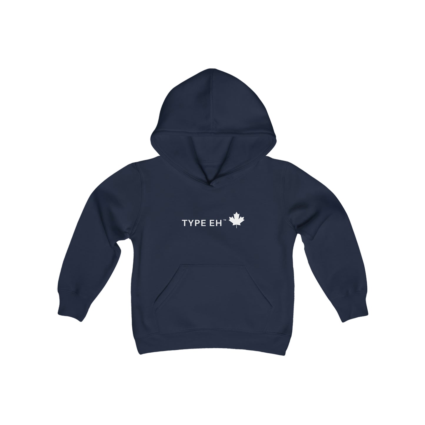 Navy Type Eh Shop Youth Heavy Blend Hooded Sweatshirt