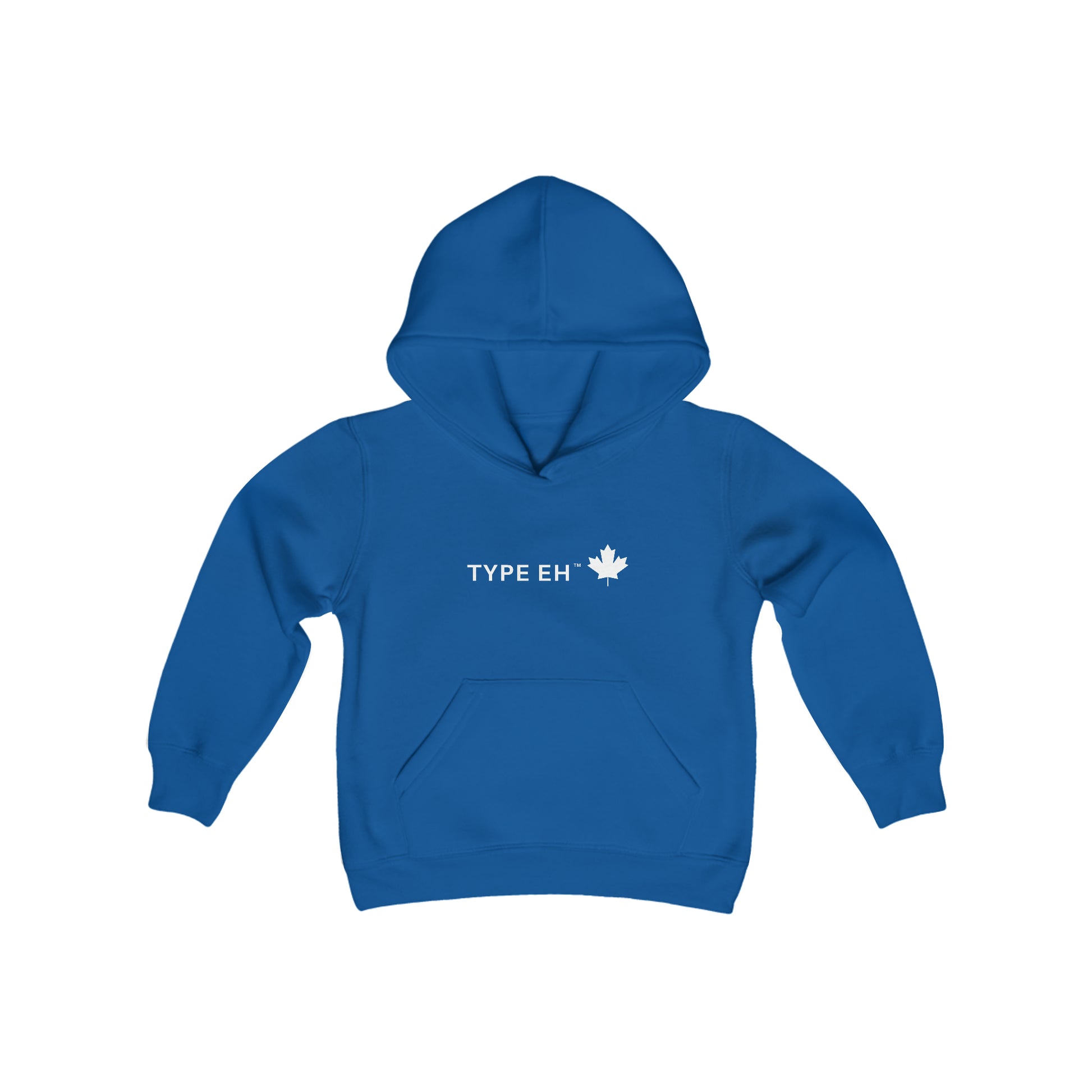Blue Type Eh Shop Youth Heavy Blend Hooded Sweatshirt