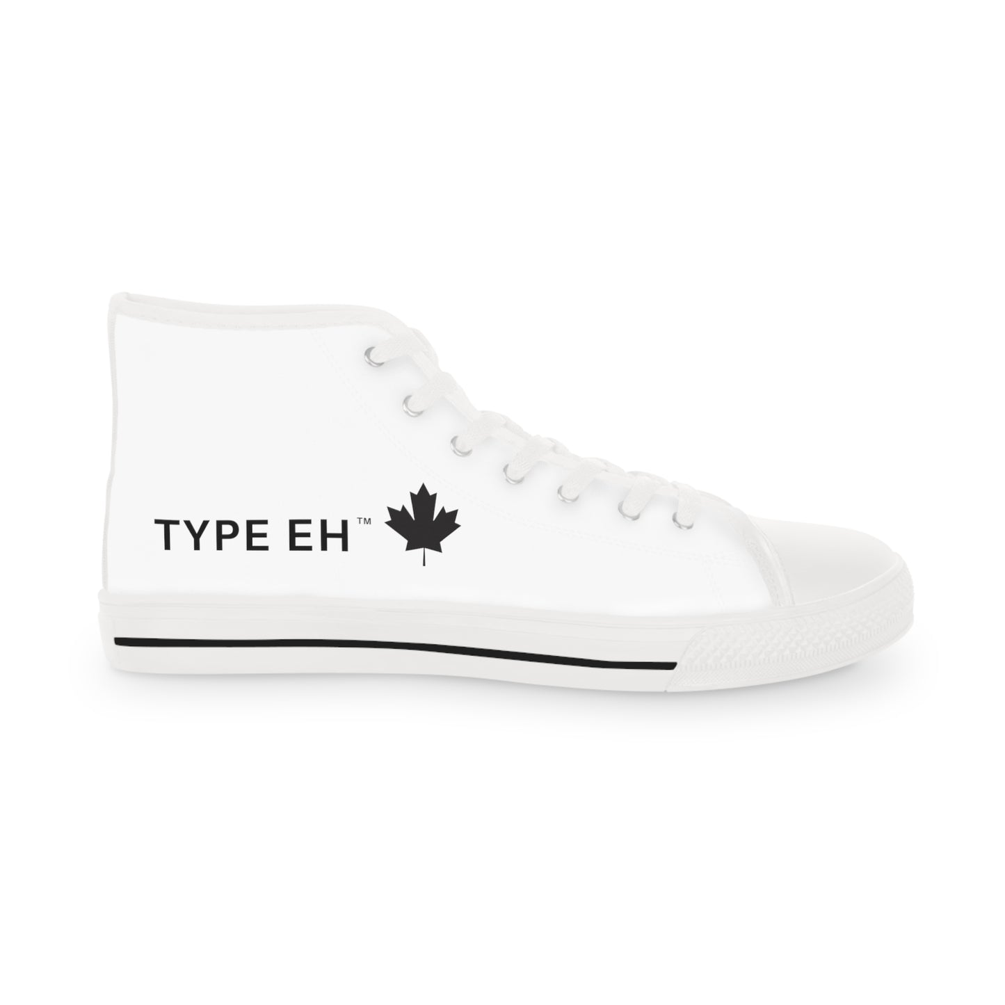 White Type Eh Shop Men's High Top Sneakers Eh