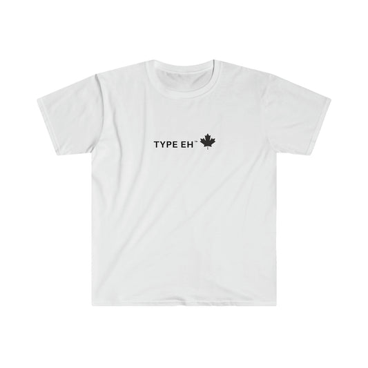 White Type Eh Shop Softstyle T-Shirt