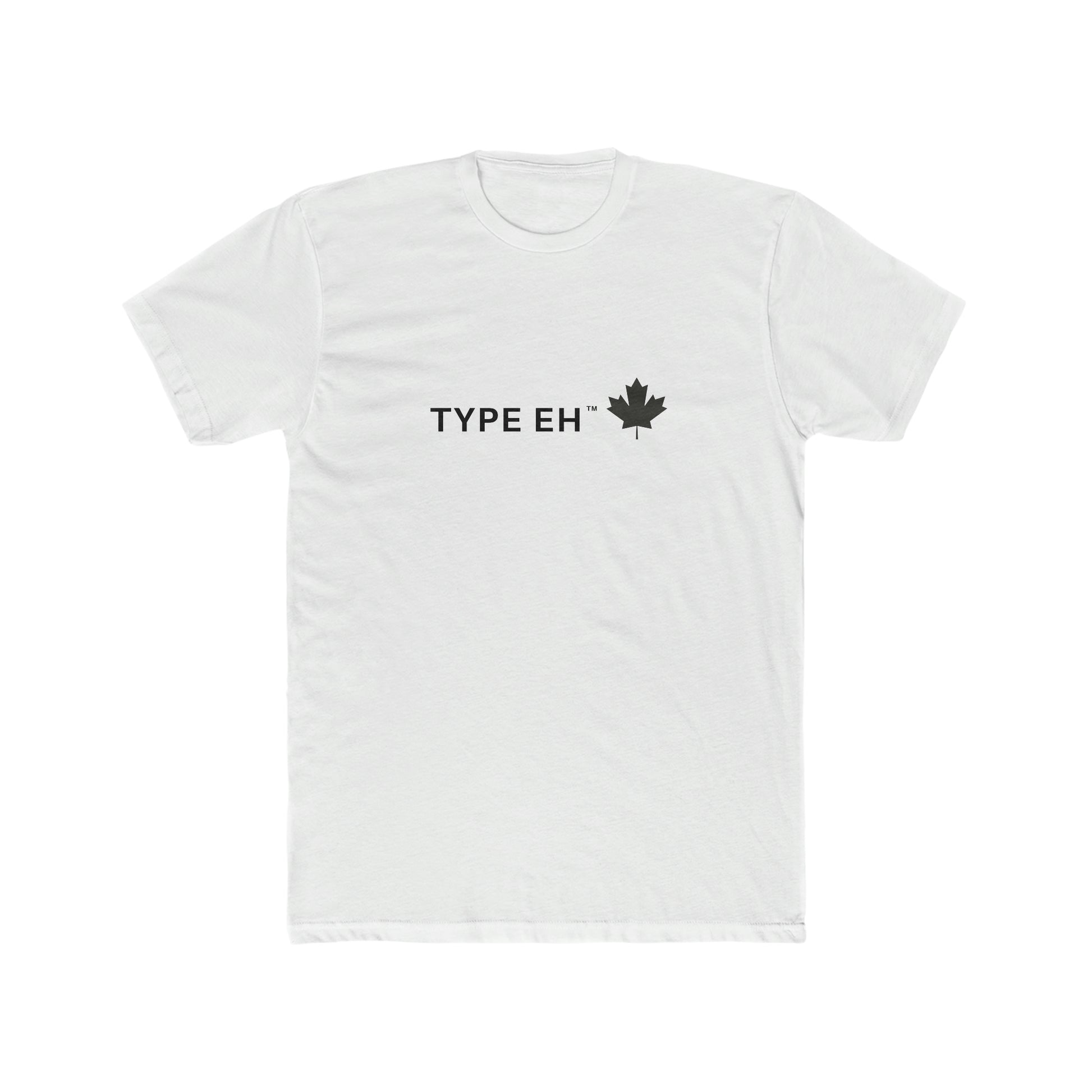 White Type Eh Shop Men's Cotton Crew Tee
