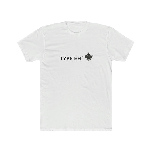 White Type Eh Shop Men's Cotton Crew Tee