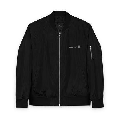 Eco-Friendly Embroidered Bomber Jacket for Stylish Comfort