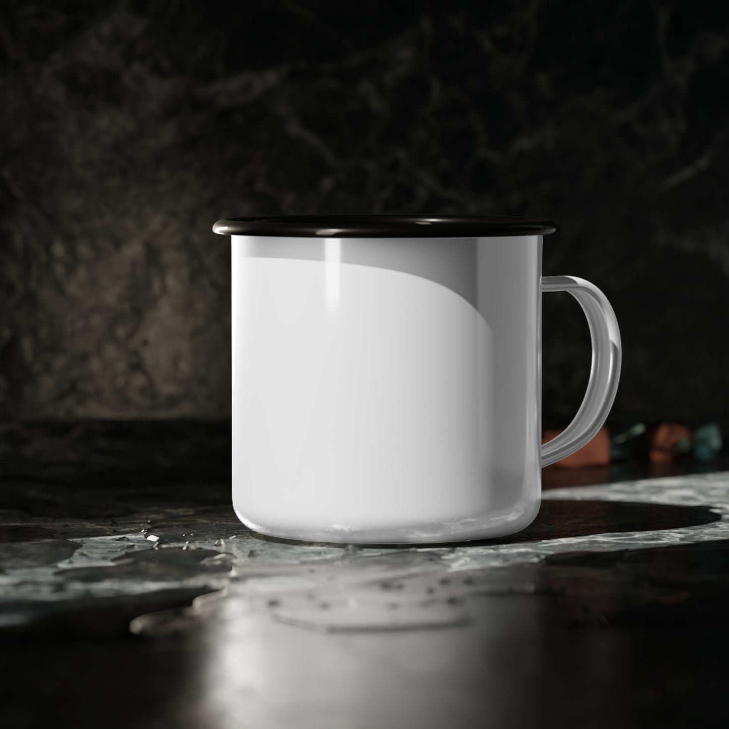 White Black Type Eh Shop Eh-namel Camp Mug