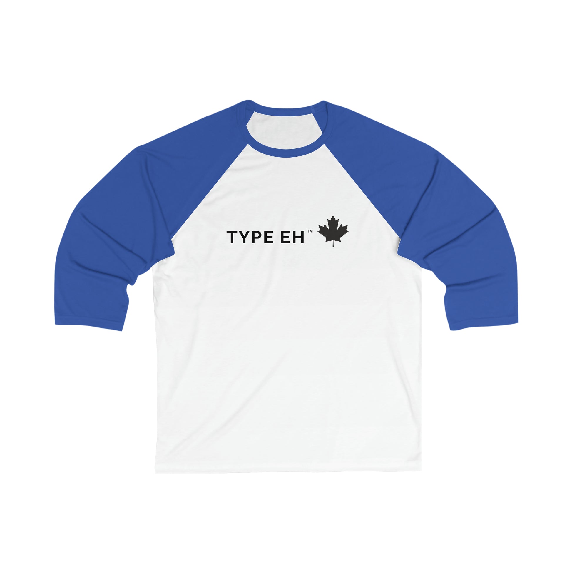 Blue White Eh 3\4 Sleeve Baseball Tee Type Eh Shop