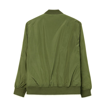 Eco-Friendly Embroidered Bomber Jacket for Stylish Comfort
