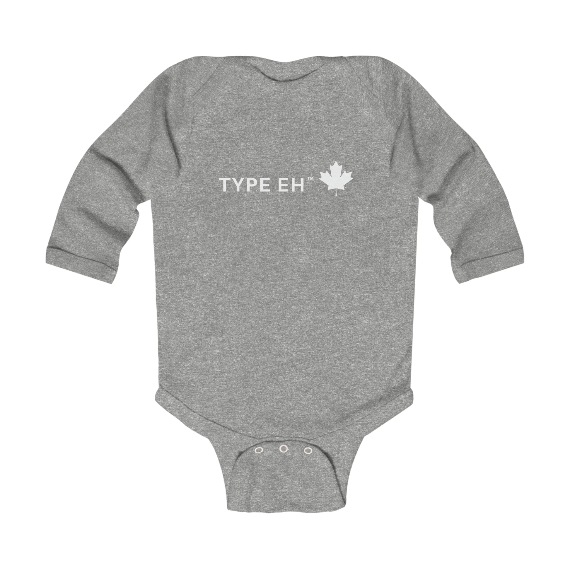 Grey Eh Infant Long Sleeve Bodysuit Type Eh Shop