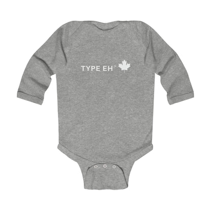 Grey Eh Infant Long Sleeve Bodysuit Type Eh Shop