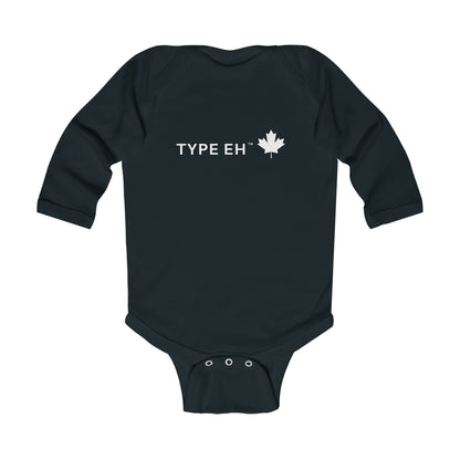 Black Eh Infant Long Sleeve Bodysuit Type Eh Shop