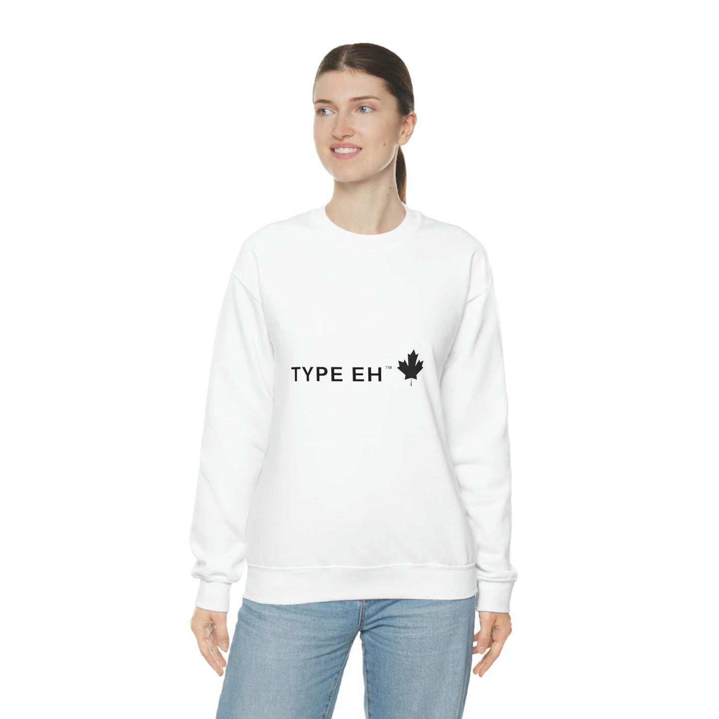 White Type Eh Shop Our Sweatshirt Eh