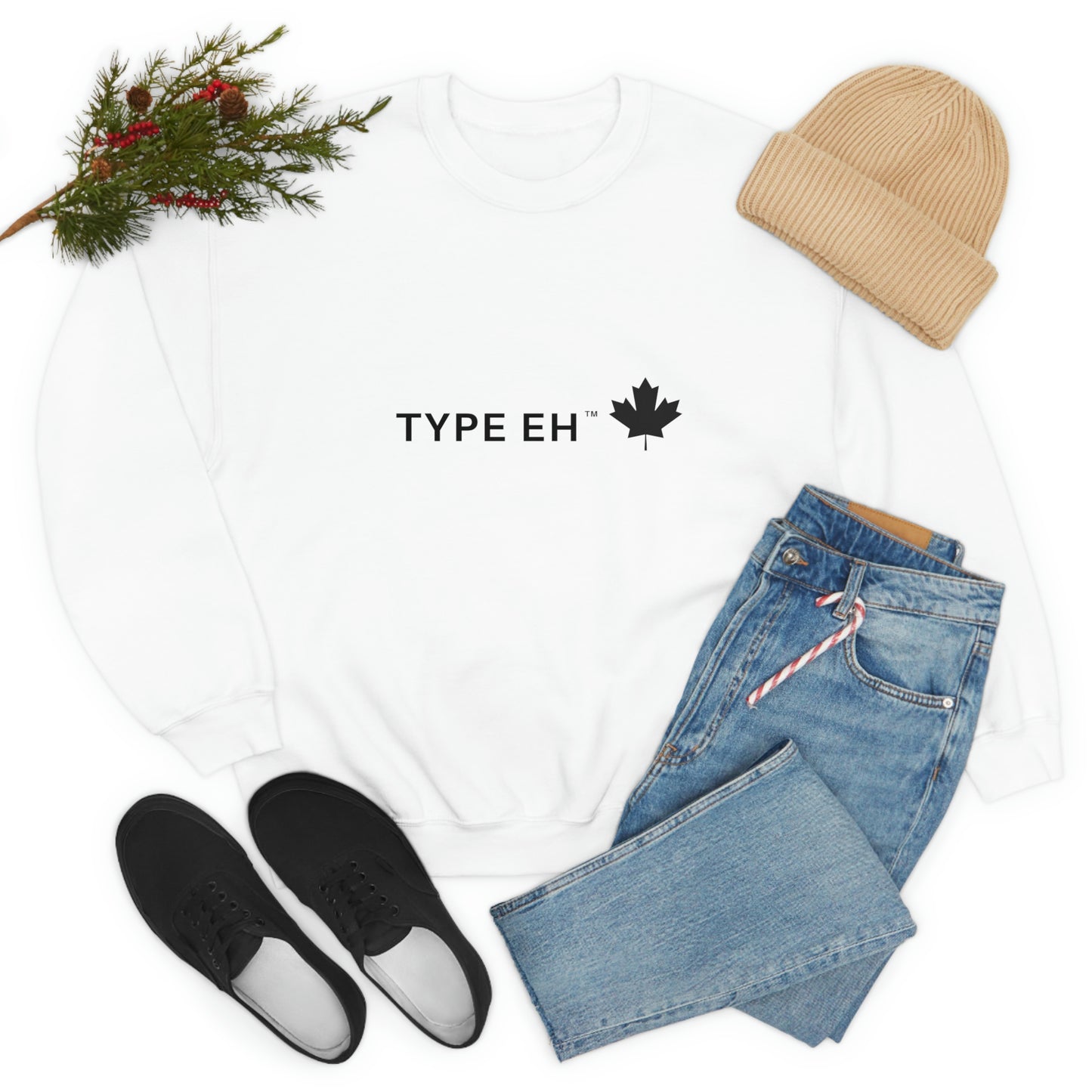 White Type Eh Shop Our Sweatshirt Eh