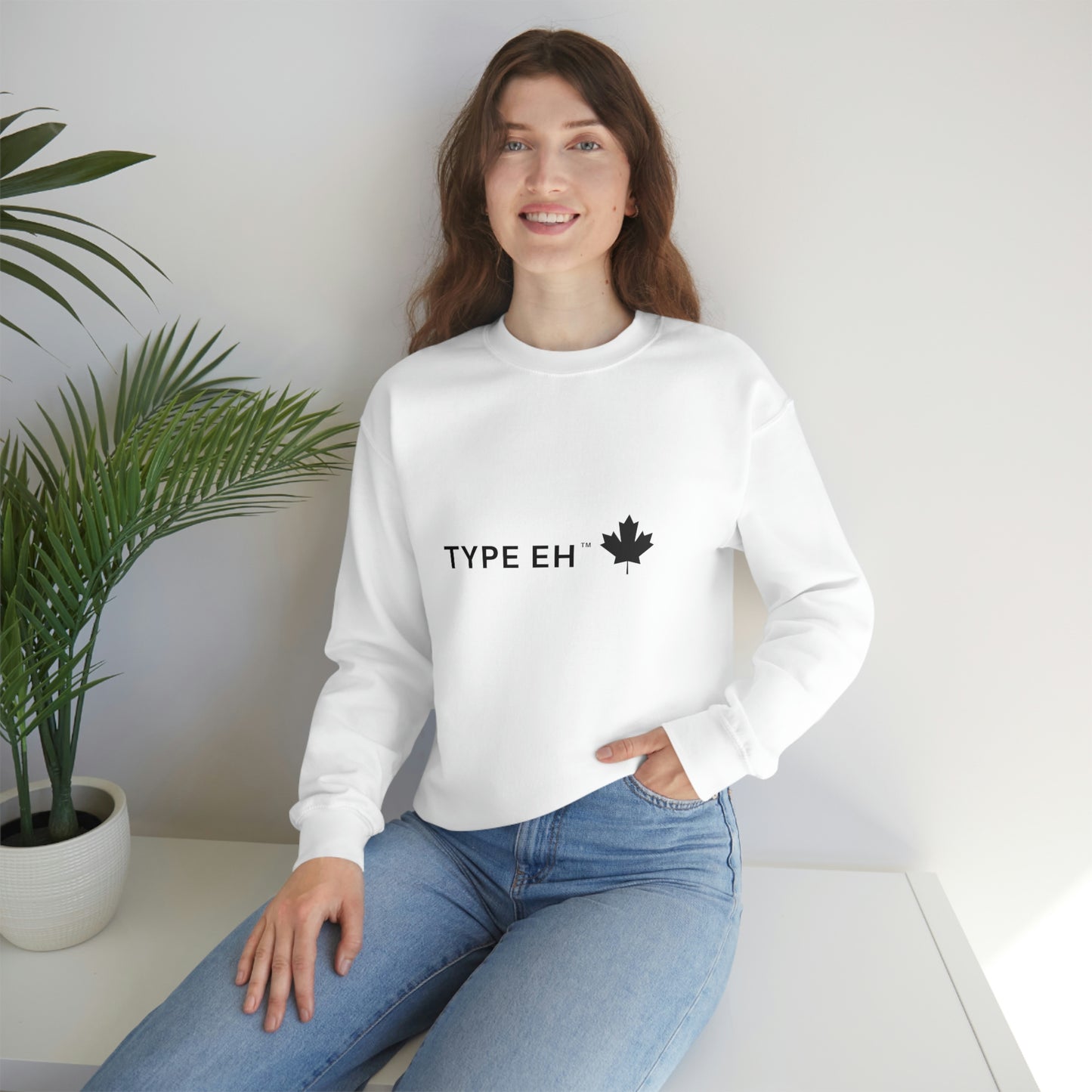 White Type Eh Shop Our Sweatshirt Eh